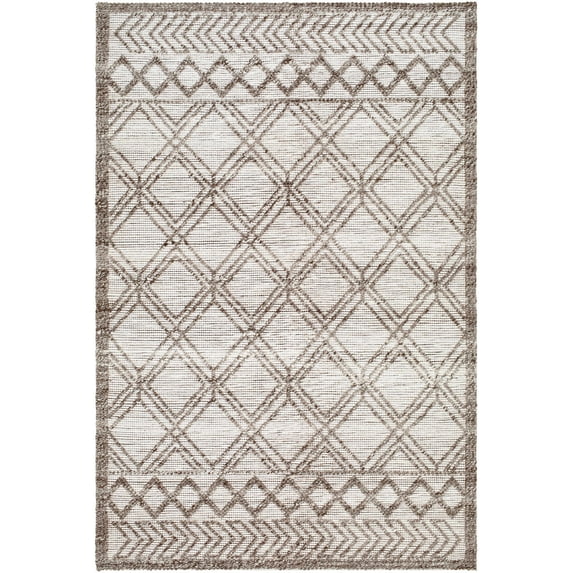 BoutiqueRugs Yuta Bohemian, Transitional Area Rug - Beige, Dark Brown - 5' x 7'6"
