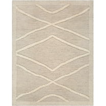 BoutiqueRugs Yutu Bohemian, Transitional Area Rug - Beige, Cream, Charcoal - 18" x 18" Sample