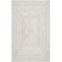 BoutiqueRugs Zabel Contemporary Area Rug - Light Silver, Warm Gray - 2' x 3'
