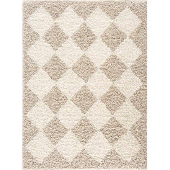 BoutiqueRugs Zahur Bohemian, Traditional Area Rug - Beige - 5'3" x 7'3"
