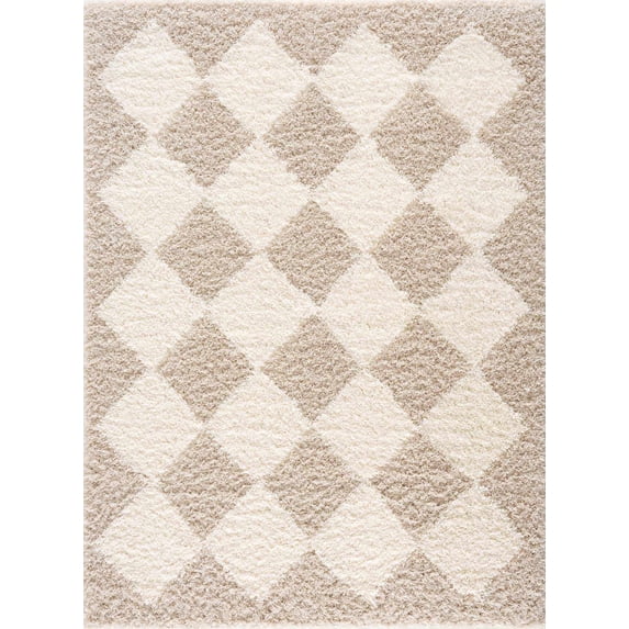 BoutiqueRugs Zahur Bohemian, Traditional Area Rug - Beige - 6'7" x 9'6"