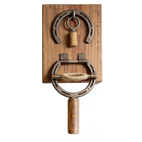 Boutique Rustic Wine Opener Corkscrew Wall Mounted Industrial Decor Wine & for Kitchen Bar Wall Decor