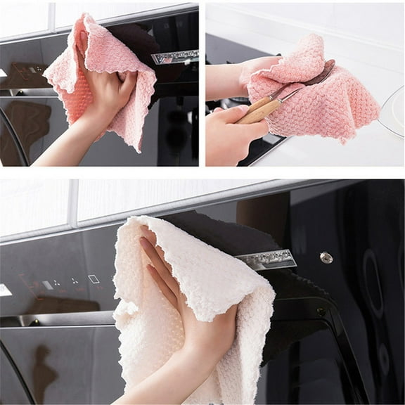 Boutique Sales Clearance Lazy Person's Cleaning Cloth Household Chores Kitchen Cleaning Dishwashing Cloth Non Stick Oil Lace Teak Oil Removing and Water Absorbing Scouring