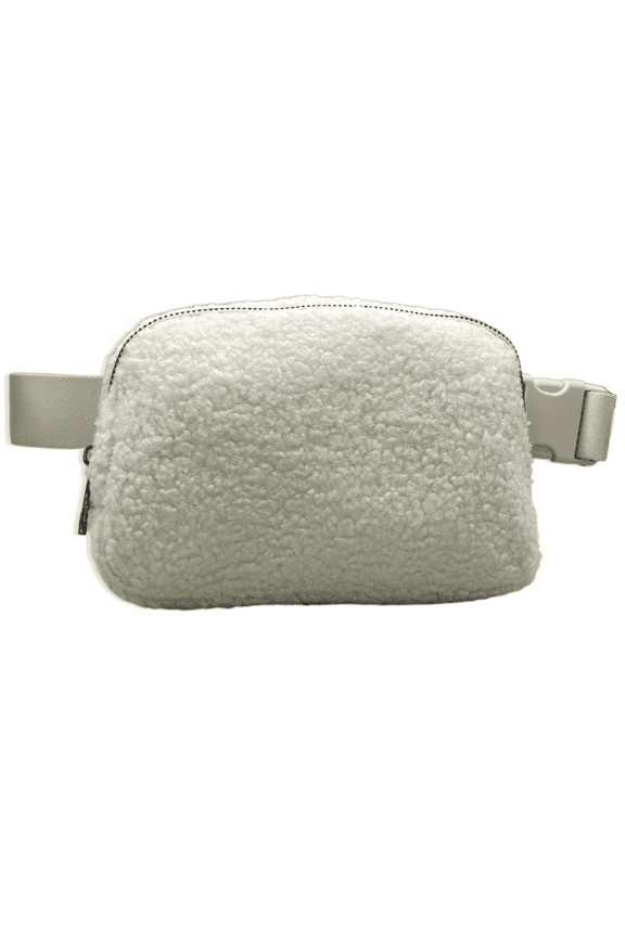 Boutique Sherpa, Fleece Belt Bag & Fanny Pack - Adjustable, Cross-body Bag
