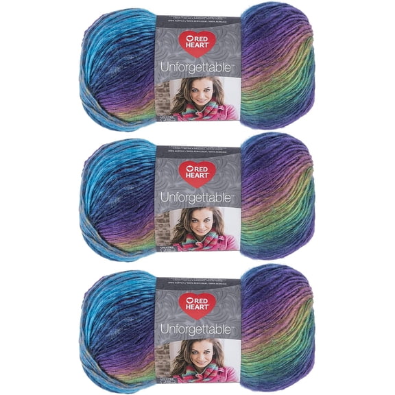 Boutique Unforgettable Gossamer Yarn - 3 Pack of 100g/3.5oz - Acrylic - 4 Medium (Worsted) - 270 Yards - Knitting/Crochet