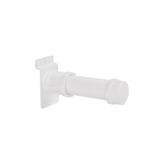 SSWBasics Boutique White Pipe 4 ½ inch Straight Faceout Slatwall Set - Set of 2