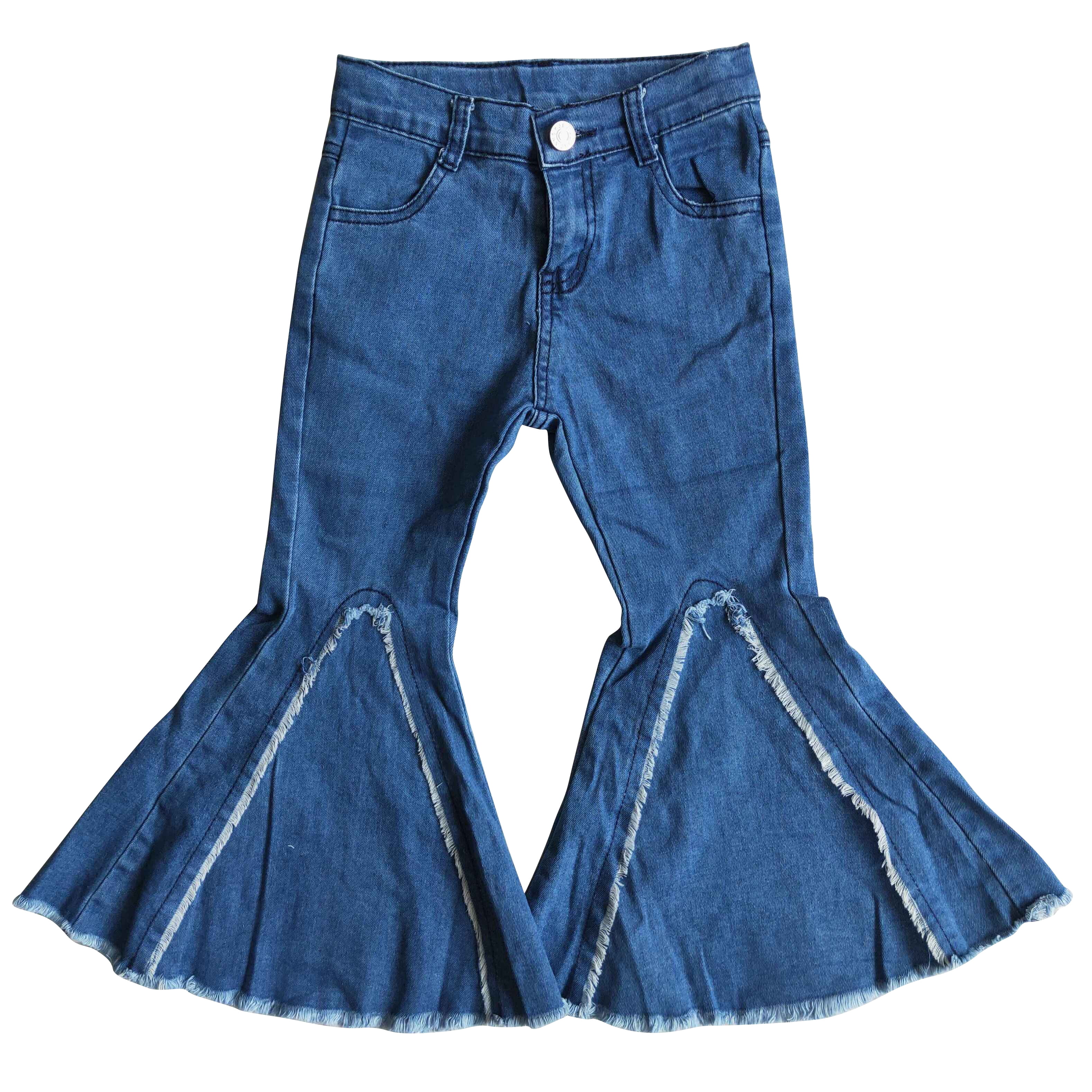 Boutique Wid Leg Flared Denim Pants Jeans Little Girls Jeans New Design  Stylish Bell Bottom Jeans For Kids Hot Sale Style Flare Jeans