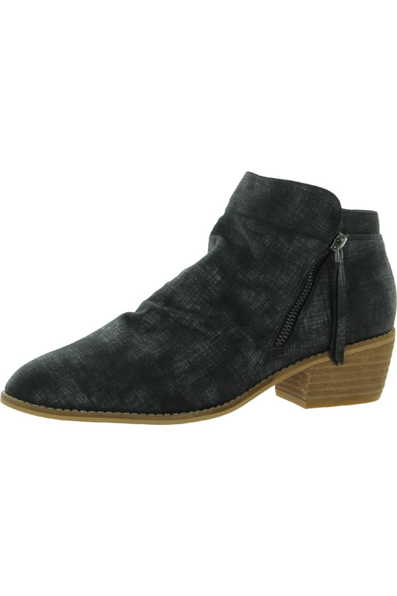 Boutique by Corkys Womens Butternut Faux Leather Block Heel Ankle Boots
