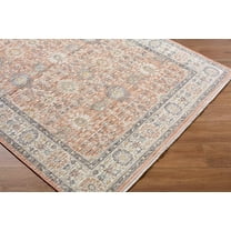 BoutiqueRugs Adilet Traditional Area Rug - Machine Washable - Rust, Ivory, Slate Blue - 5'3" x 7'