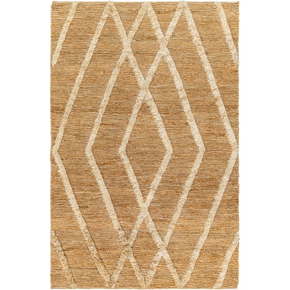 BoutiqueRugs Allie Bohemian, Transitional Area Rug - Tan, Dark Brown, Clay - 8' x 10'