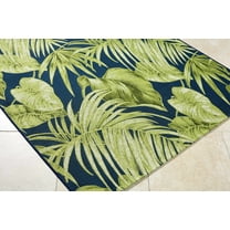 BoutiqueRugs Amirah Coastal Area Rug - Outdoor Safe - Lime Green, Teal - 5'3" x 7'1"