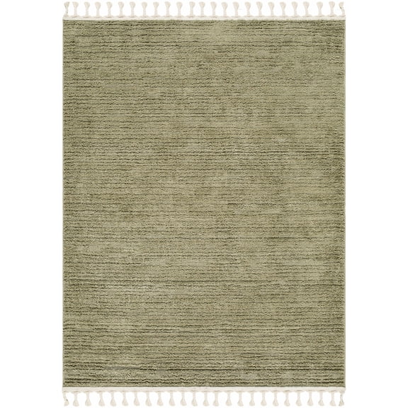 BoutiqueRugs Annily Bohemian, Transitional Area Rug - Olive, Medium Gray - 5'3" x 7'