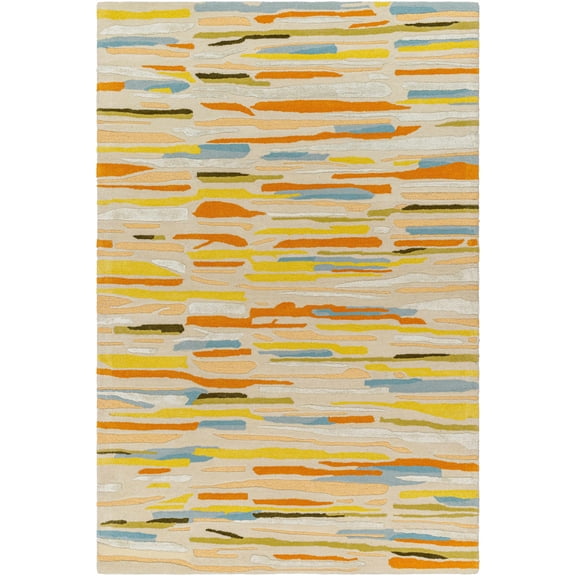 BoutiqueRugs Aram Contemporary Area Rug - Oatmeal, Bronze, Camel - 2' x 3'