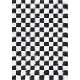 thumbnail image 1 of BoutiqueRugs Atira Black and White Modern Checkered Shag - High Pile Fluffy Shaggy Carpet -Kids Room, Nursery, Living Room, Bedroom, Playroom - White, Black - 7'10" X 10'3" (8x10), 1 of 14