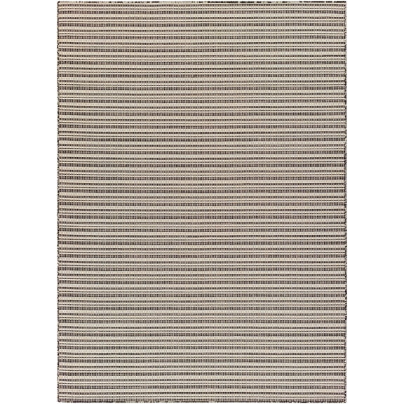 BoutiqueRugs BAHA Contemporary Area Rug - Outdoor Safe - Ivory, Black - 7'8" Round