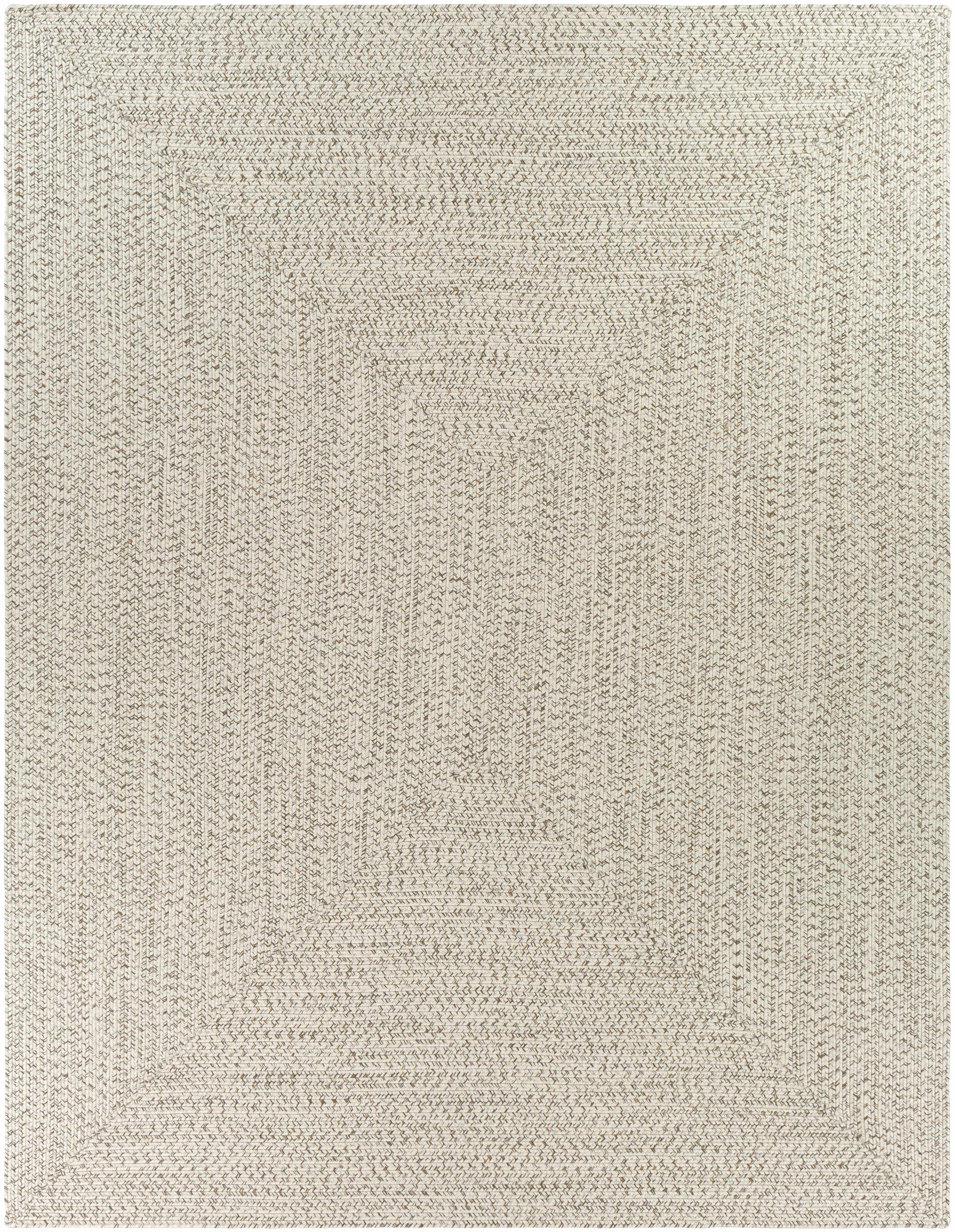 Beige Braided Handmade Synthetic 5' x 7' Rectangular Rug