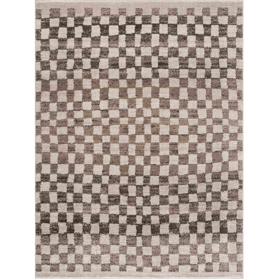 BoutiqueRugs Benjy Contemporary Area Rug - Cream, Charcoal - 2' x 3'