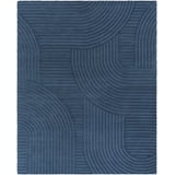 Wool Entry Rug BoutiqueRugs Blue Contemporary Wool 2x3 Accent Rug Hand Tufted Denim ...