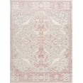 thumbnail image 1 of BoutiqueRugs Blush & Light Pink Collection Zora Bohemian Oriental Medallion Area Rug - Traditional Floral Carpet for Living Room, Bedroom - Blush, Pale Pink, Cream - 4' x 6', 1 of 15