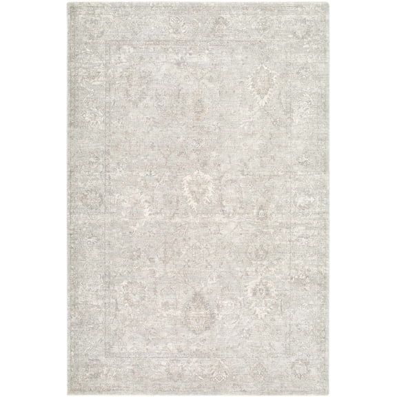 BoutiqueRugs Brando Traditional Area Rug - Medium Gray, Dove Gray, Ivory - 5' x 7'5"