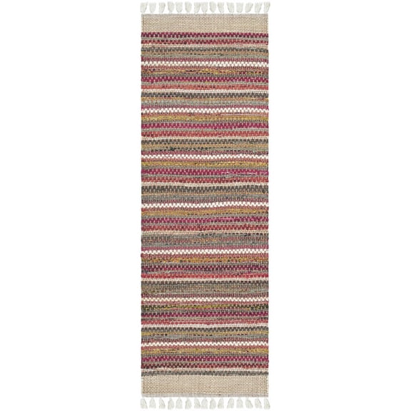BoutiqueRugs Brenda Bohemian, Transitional Runner Rug - Crimson, Sandstone, Olive - 2'6" x 8' Runner