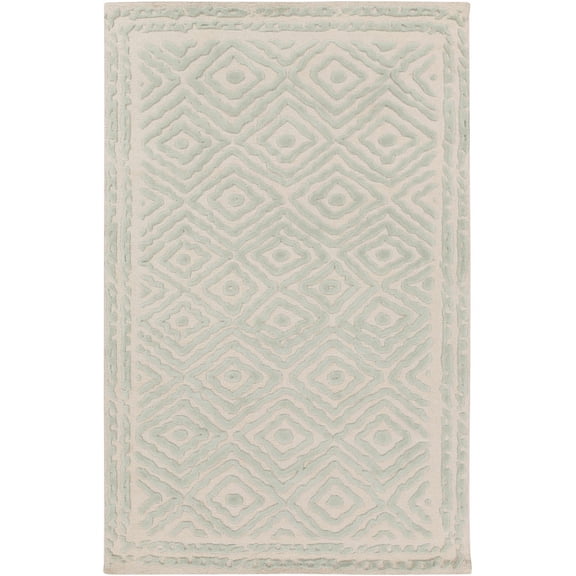 BoutiqueRugs Carnegie Contemporary Area Rug - Peach, Sage - 2' x 3'