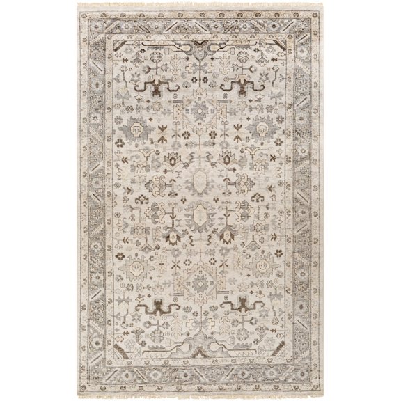 BoutiqueRugs Carthage Traditional Area Rug - Beige, Dark Brown, Gray - 2' x 3'