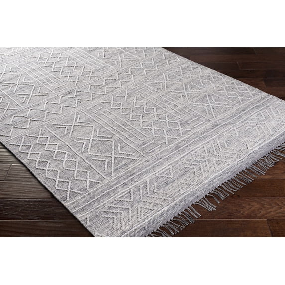 BoutiqueRugs Clintwood Bohemian, Transitional Area Rug - Medium Gray, Charcoal, Cream - 4' x 6'