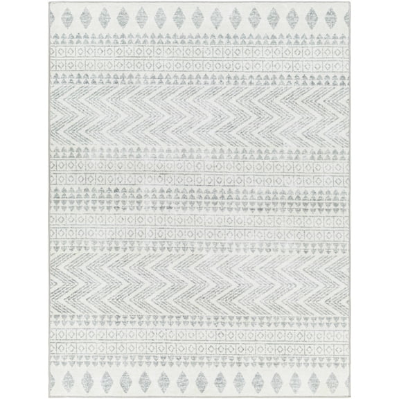 BoutiqueRugs Danon Bohemian, Transitional Area Rug - Machine Washable - Arctic Stone, Medium Gray, Neutral - 8'10" x 11'10"