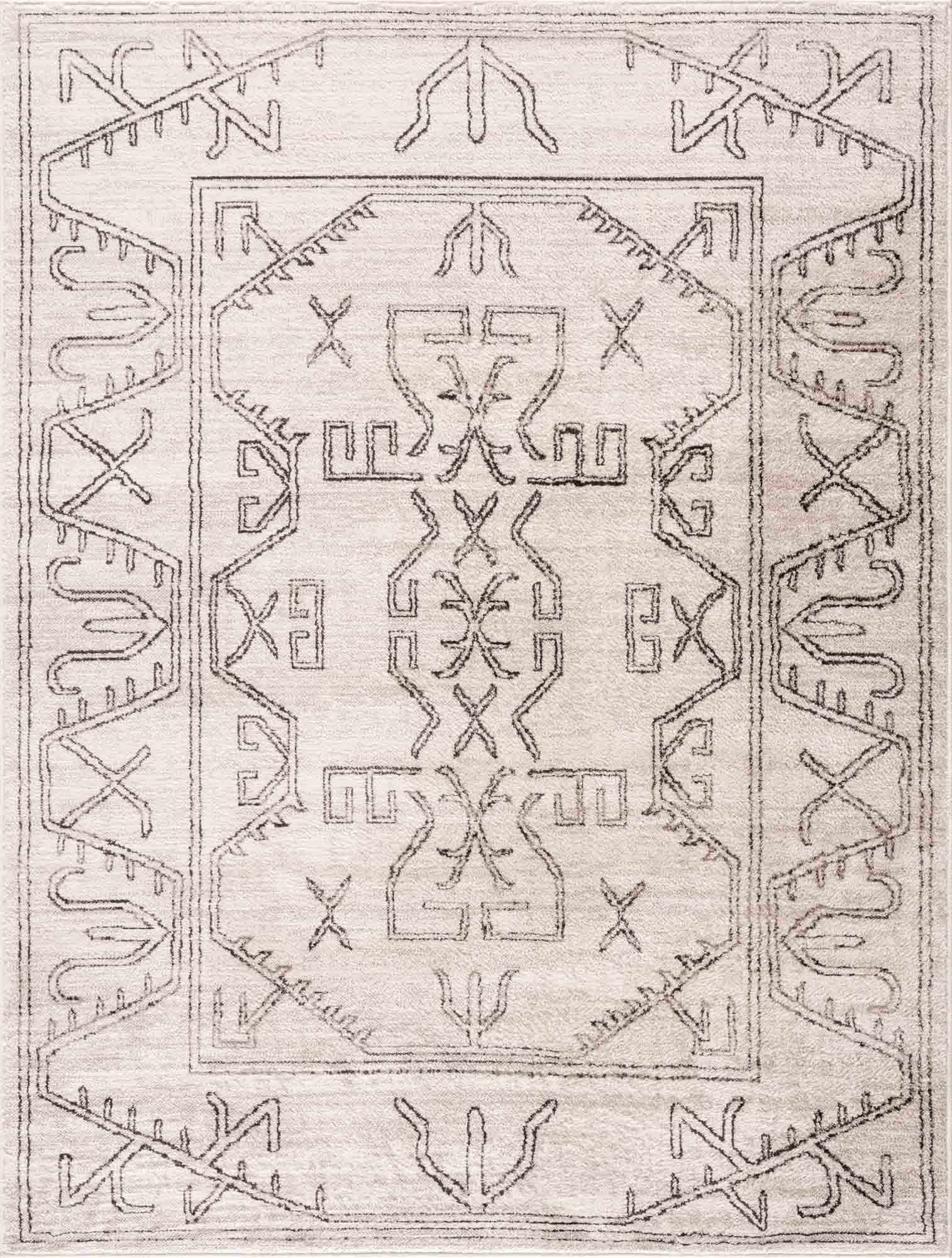 Divya Rug BoutiqueRugs Divya Farmhouse Area Rug - Cream, Charcoal - 2' x 3 ...