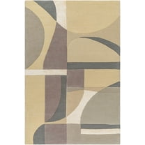 BoutiqueRugs Duru Contemporary Area Rug - Mocha, Taupe, Rose Cream - 2' x 3'