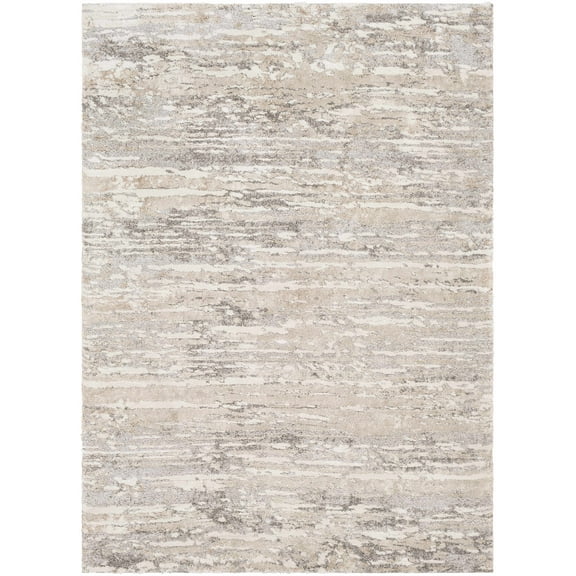 BoutiqueRugs Ferrelview Contemporary Area Rug - Tan, Medium Gray, Light Gray - 7'10" x 10'2"