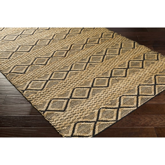 BoutiqueRugs Foxrock Bohemian, Transitional Area Rug - Tan, Black - 8' x 10'
