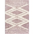 thumbnail image 1 of BoutiqueRugs Galaxy Boho Moroccan Geometric Shag Area Area Rug - High Pile Super Soft Carpet for Living Room, Bedroom - Pink, Cream, White, Blush - 5'3" x 7'3", 1 of 12