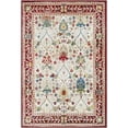 thumbnail image 1 of BoutiqueRugs Goff Traditional Floral Bordered Large Area Rug - Oriental Damask Patterned Carpet for Living Room, Bedroom - Green, Sage, Rust, White - 7'10" x 9'10" (8x10), 1 of 8
