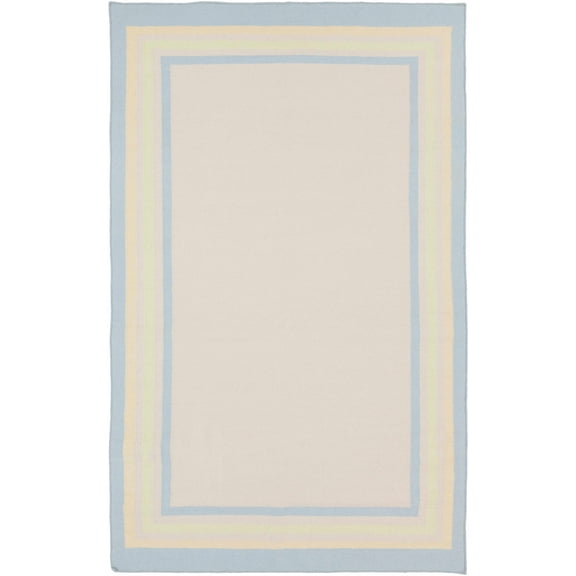 BoutiqueRugs Hackberry Coastal Area Rug - Ivory, Olive, Light Blue - 9' x 13'
