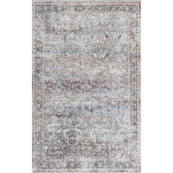 BoutiqueRugs Holli Oriental Medallion Area Rug - Vintage Traditional Floral Carpet for Living Room - Machine Washable - Olive, Green, Cream - 7'10" x 10'3" (8x10)