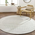 thumbnail image 1 of BoutiqueRugs Howi Contemporary Area Rug - Cream, Dark Red, Light Slate - 7'10" Round, 1 of 11
