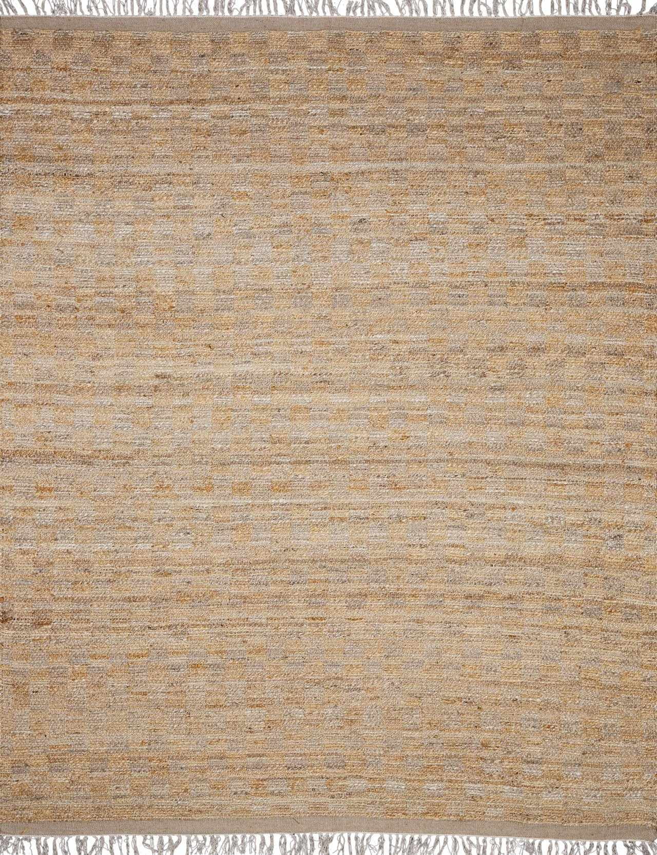 BoutiqueRugs Ionut Modern Jute Neutral Color Large Area Rug - Bohemian Sea Grass Natural Fiber Geometric Carpet - Rattan - Brown, Beige, Cream - 8' x 10' (8x10)