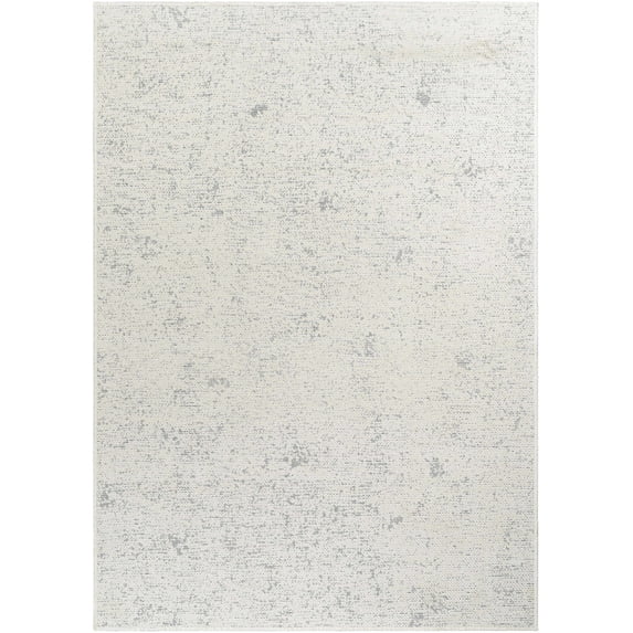 Boutique Rugs Isako Modern Minimalist Solid Neutral Color Area Rug for Living Room, Bedroom - Machine Washable - Performance Carpet - Light Gray, Ivory, Off White - 6'7" x 9' (6x9)