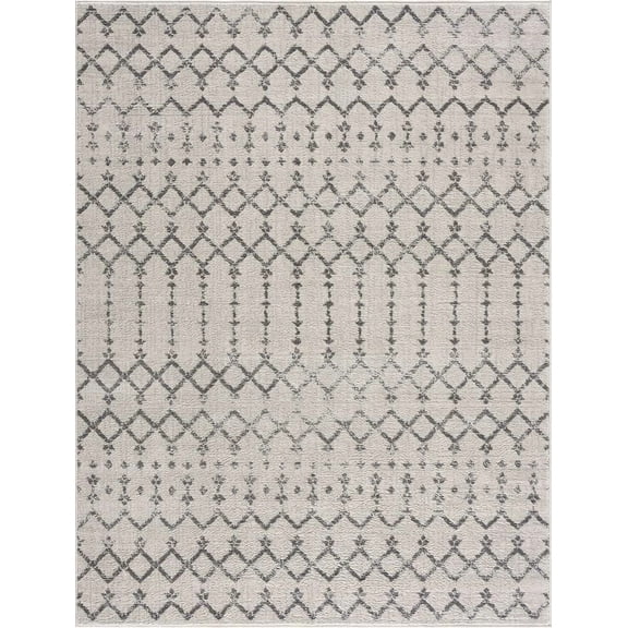 BoutiqueRugs Ivory Tribal Traditional Gray 4x6 Area Rug Tigri Living Room Bedroom Dining Room Home Office Apartment 3'11" x 5'7" Stain Resistant Non-Shedding Pet Friendly