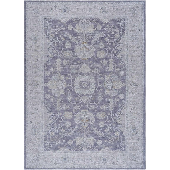BoutiqueRugs Karuah Traditional Area Rug - Gray, Charcoal, Light Gray - 2' x 2'11"