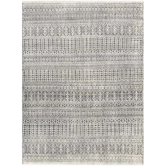 BoutiqueRugs Kiaru Bohemian, Transitional Area Rug - Medium Gray, Light Gray, Charcoal - 2' x 3'