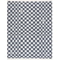 thumbnail image 1 of BoutiqueRugs Kieu Modern Checkered Shag Rug - High Pile Fluffy Shag Carpet for Hallway, Nursery, Playroom, Girls Boys Room - White, Blue - 6'7" x 9' (6x9), 1 of 19