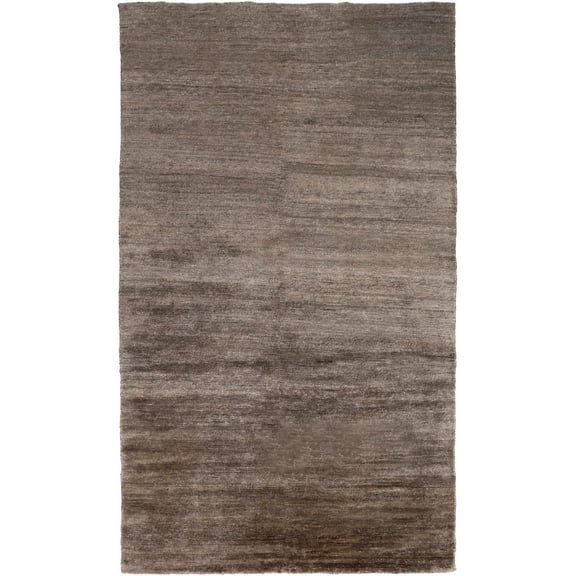 BoutiqueRugs Kingwood Solid & Striped Area Rug - Dark Brown, Light Brown - 2' x 3'