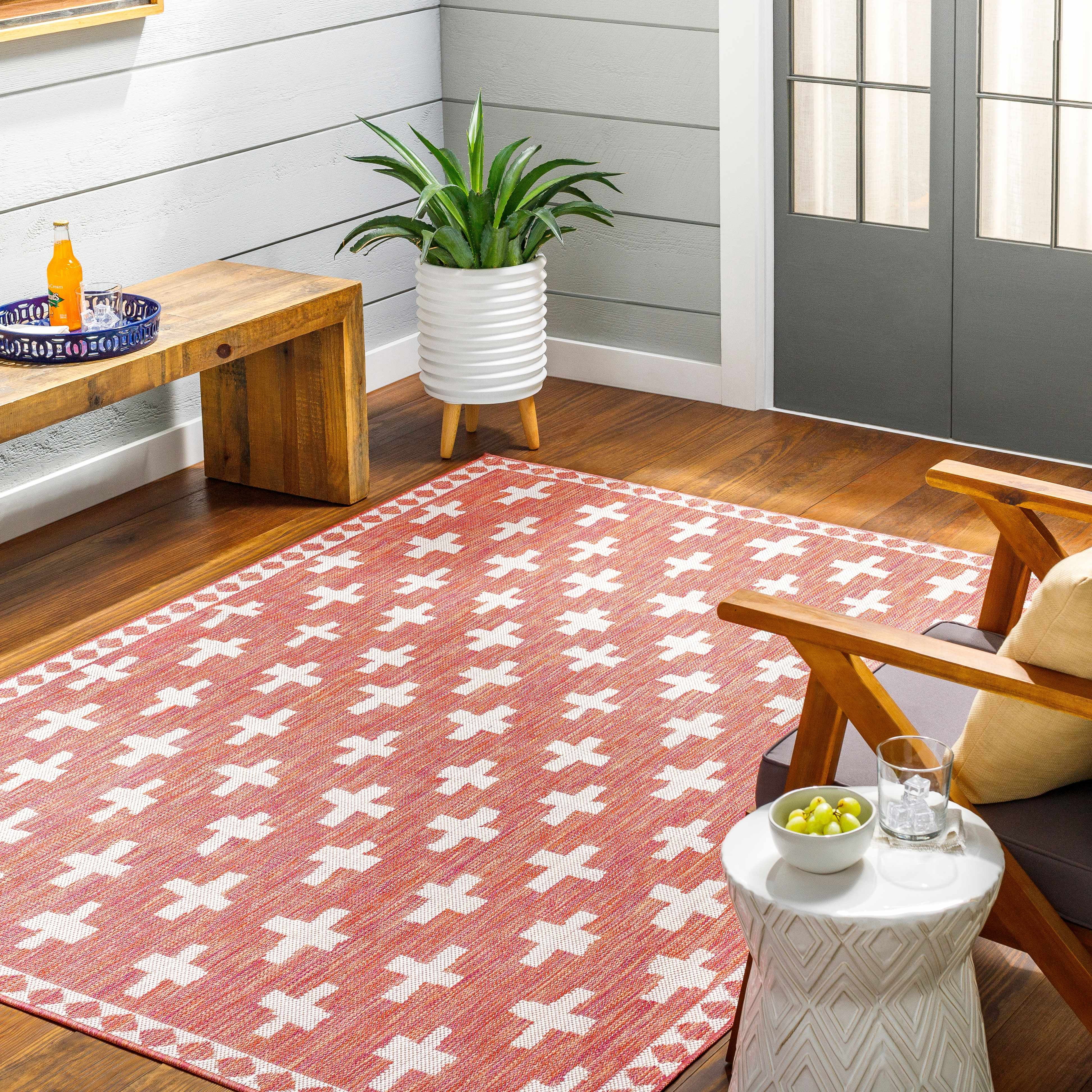 BoutiqueRugs Kyna Modern Swiss Cross Geometric Runner Rug