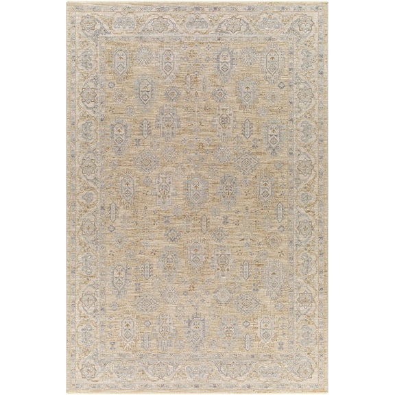 BoutiqueRugs Lash Traditional Area Rug - Medium Gray, Charcoal, Dark Red - 7'10" x 10'2"
