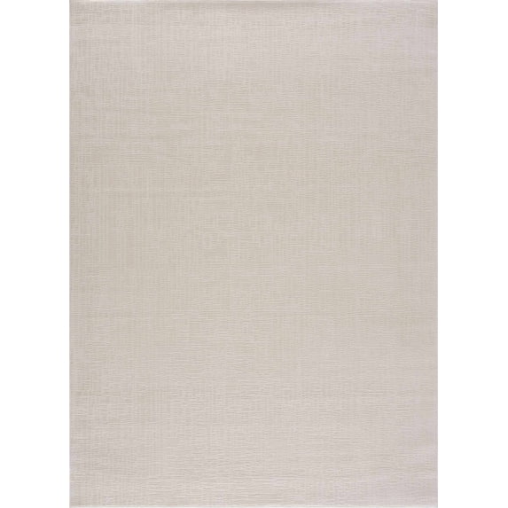 BoutiqueRugs Leanna Solid Area Rug - Machine Washable - Cream, Off White - 9'2" x 12'