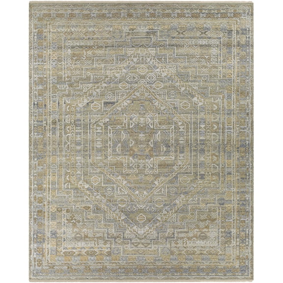 BoutiqueRugs Ligao Traditional Area Rug - Tan, Charcoal, Peach - 2' x 3'