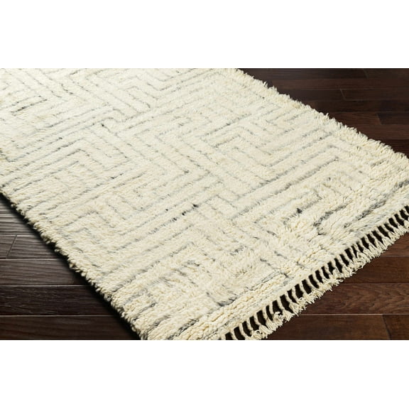 BoutiqueRugs Longstanton Bohemian, Transitional Area Rug - Cream, Medium Gray, Black - 2' x 3'